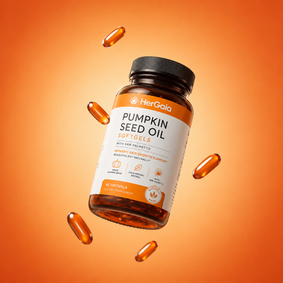 Pumpkin Seed Oil Softgels — 2000mg Cold-Pressed Formula for Stress-Triggered Shedding